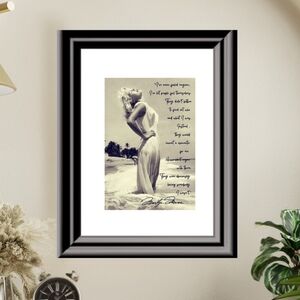 Marilyn Monroe  Quote Wall Art Framed HQ Print‎